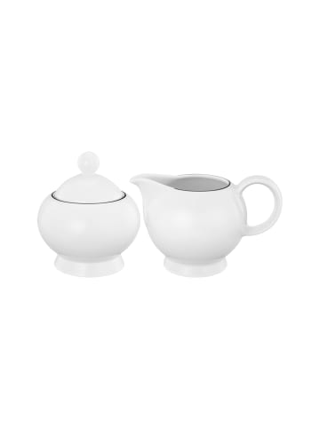 Seltmann Weiden 2er Set Milch & Zuckerset Lido Black Line weiß in weiß
