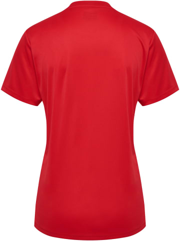 Hummel Hummel T-Shirt Hmlessential Damen Atmungsaktiv Schnelltrocknend in TRUE RED