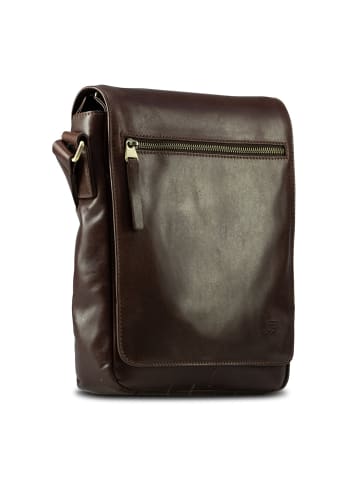 Umhängetasche S Leder 25 cm redbrown