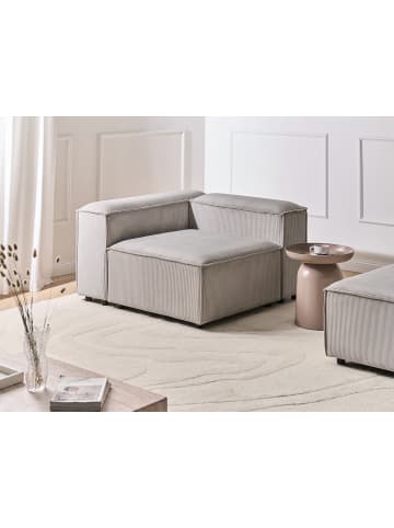 Beliani Sofaelement ARDAL in Beige/Schwarz - (W) 120 x (H) 68 x (L) 120 cm linksseitig