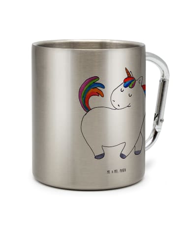 Mr. & Mrs. Panda Becher Einhorn Stolzieren ohne Spruch in Silber