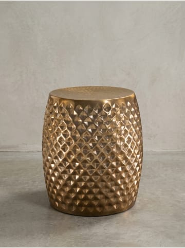 KADIMA DESIGN Beistelltisch 32x42x32 cm Aluminium Anstelltisch Orientalisch