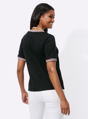 WITT WEIDEN Rundhals-Shirt in schwarz-bedruckt