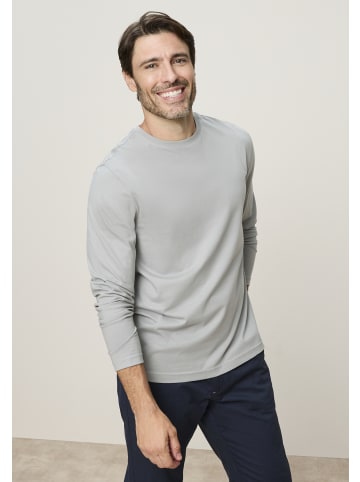 Langarmshirt in grün, grau, blau