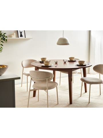 Beliani Esszimmertisch HUNTLEY in Braun - (W) 140 x (H) 75 x (L) 140 cm