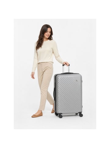 Check.In Paradise 2.0 4 Rollen Trolley L 78 cm mit Dehnfalte in stone grey
