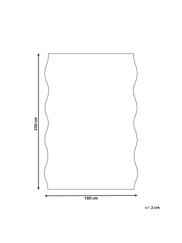 Beliani Shaggy DAWA in Grau - (W) 160 x (L) 230 cm