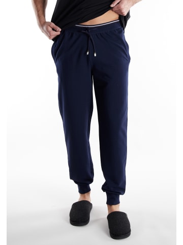 Bugatti Lange-Hose Bologna in blau-dunkel-uni