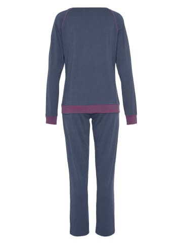 Vivance Active Pyjama in jeansblau-meliert