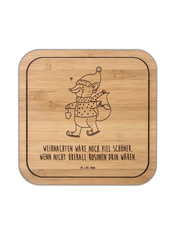 Mr. & Mrs. Panda Untersetzer quadratisch Fuchs  Schlittschuhe mi... in Transparent