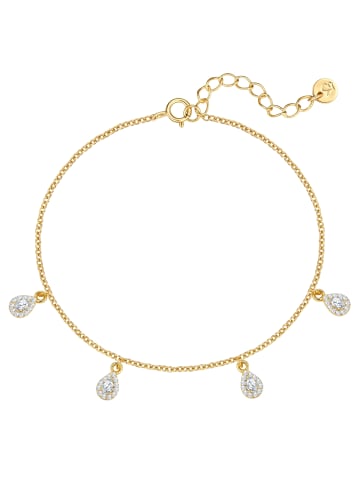 Glanzstücke München Armband Sterling Silber gelbgold Zirkonia weiß in gelbgold