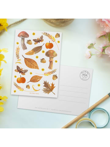 Mr. & Mrs. Panda Grußkarte Herbst mit Spruch in Bunt