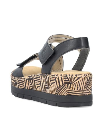 rieker Plateau Sandalen für Damen in schwarz