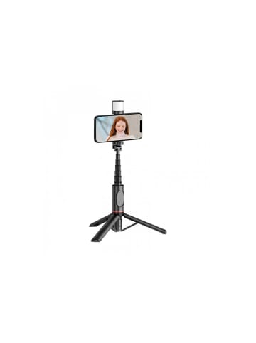 WIWU WiWU - Selfie Stick Wi-SE003 mit Stativfunktion und LED-Licht in Schwarz