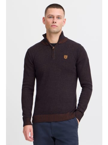 INDICODE Troyer IDNathen 35-098MM Strickpulli mit Reißverschluss am Kragen in dunkelblau