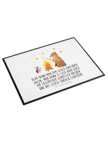 Mr. & Mrs. Panda tischpad Bär & Marienkäfer Lagerfeuer mit Spruch in Weiß