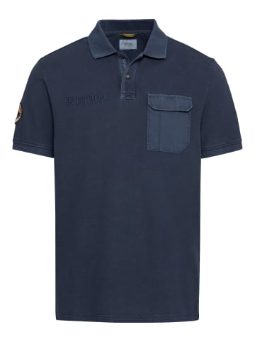 Camel Active Piqué Poloshirt aus zertifiziertem Organic Cotton in Dunkelblau