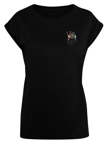 F4NT4STIC T-Shirt Wizard Cat SHORT SLEEVE TEE in schwarz