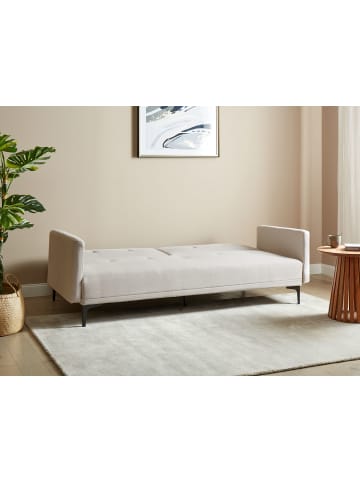 Beliani Schlafsofa LUCAN in Beige/Schwarz - (W) 191 x (H) 75 x (L) 91 cm