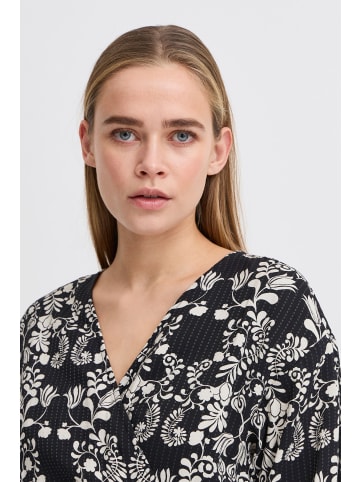 ICHI Kleid IHGOCINA Loose fit in Black Flower aop