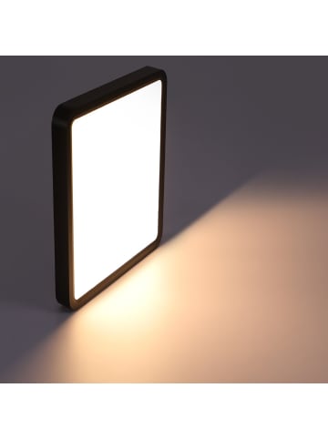 ZMH Deckenleuchte LED eckig L 23cm moderne Flurlampe in schwarz 23W 3000K warmweiß