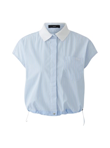 Oui Patch Bluse in lt blue white