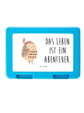 Mr. & Mrs. Panda Brotdose Eule Federschmuck mit Spruch in Weiß