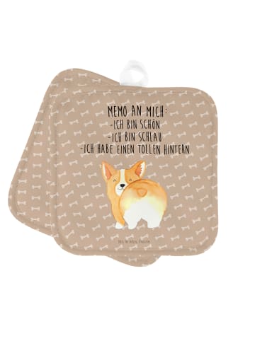 Mr. & Mrs. Panda Topfuntersetzer Corgi Po mit Spruch in Hundeglück