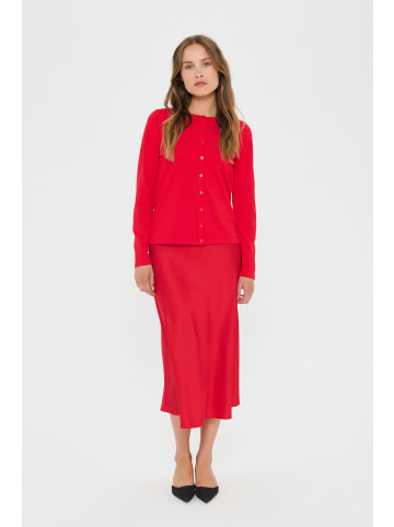 SAINT TROPEZ Strickjacke A8661, Classic fit in Chinese Red