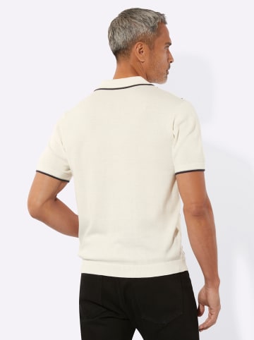 Sieh an! Polopullover in ecru-marine
