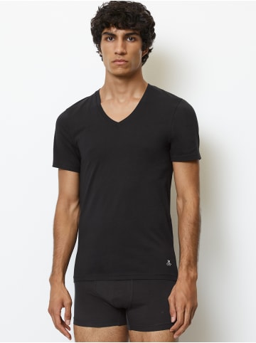 Marc O'Polo V-Shirt Essentials in Schwarz