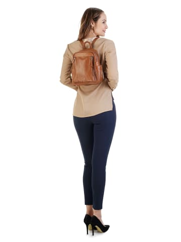 Samantha Look Rucksack echt Leder in cognac