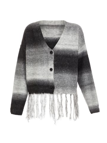 Jalene Damen Strickjacke in Grau Mehrfarbig