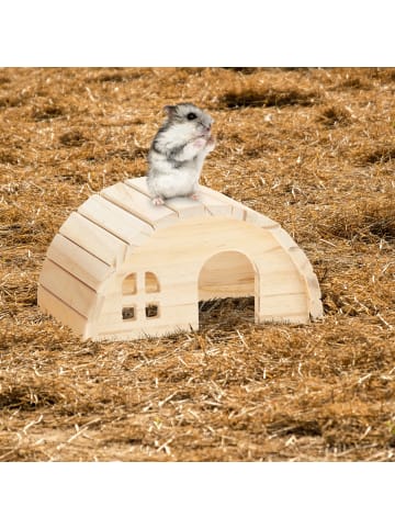 relaxdays Hamsterhaus in Natur - (B)18,5 x (H)10 x (T)13 cm