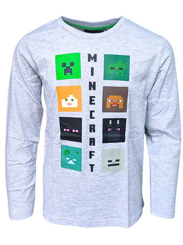 Minecraft Langarmshirt Minecraft in Grau