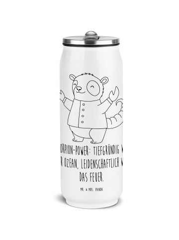 Mr. & Mrs. Panda Getränkedosen Trinkflasche Skorpion Astrologie ... in Weiß