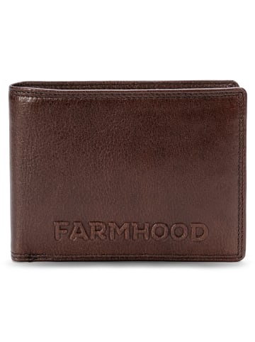 Farmhood Memphis Geldbörse RFID Schutz Leder 12.5 cm in dark brown