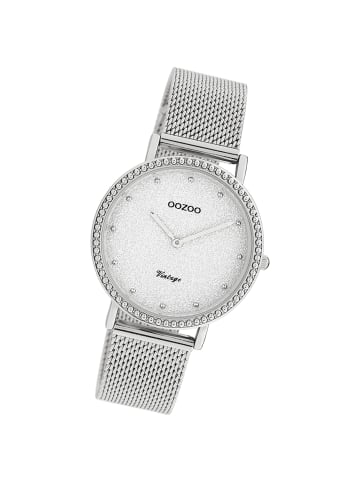 Oozoo Analog-Armbanduhr Oozoo Vintage Series silber mittel (ca. 34mm)