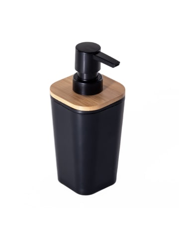 5five Simply Smart Seifenspender mit Pumpe in Schwarz, 7,5 x 17,5 x 7,3 cm
