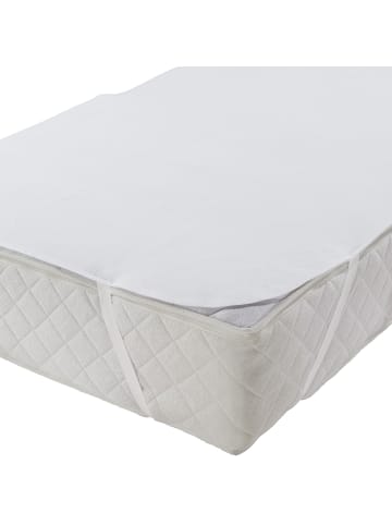 Erwin Müller Baumwolle, Molton Matratzenauflage wasserdicht/kochfest Cottbus in weiß