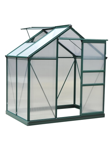 Outsunny Gewächshaus 190L x 132B x 201H cm Grün+Transparent