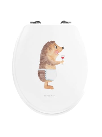 Mr. & Mrs. Panda Toilettensitz Igel Wein ohne Spruch in Weiß