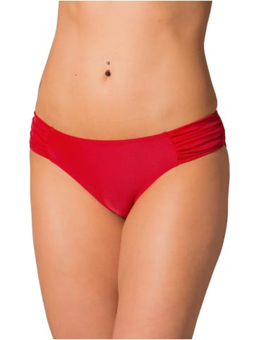 Aquarti Aquarti Damen Bikinihose mit seitlichen Raffungen in rot