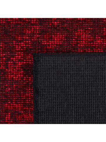 KADIMA DESIGN Teppich Kurzflor Unicolor Chenille Baumwolle Innen in Rot