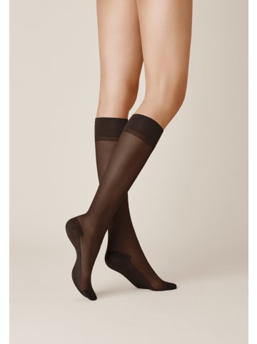 Kunert Feinkniestrümpfe Cotton Sole 20 hautsympatisch in Black