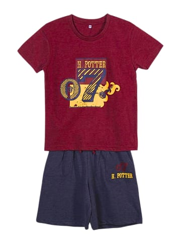 Harry Potter 2tlg. Outfit T-Shirt & Shorts Harry Potter  in Bordeaux-Dunkelgrau