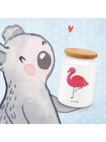 Mr. & Mrs. Panda Aufbewahrungsdose Flamingo Classic ohne Spruch in Weiß