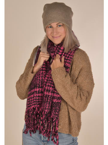 styleBREAKER Strickbeanie in Taupe-Cognac