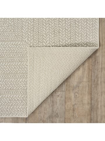 KADIMA DESIGN Teppich flachgewebt Bordüre flachgewebt pflegeleicht Wohnzimmer Flur in Creme