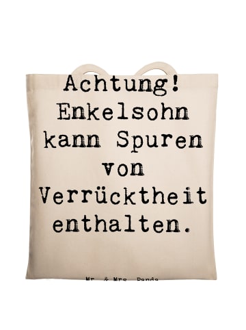 Mr. & Mrs. Panda Tragetasche Enkelsohn Verrücktheit mit Spruch in Creme